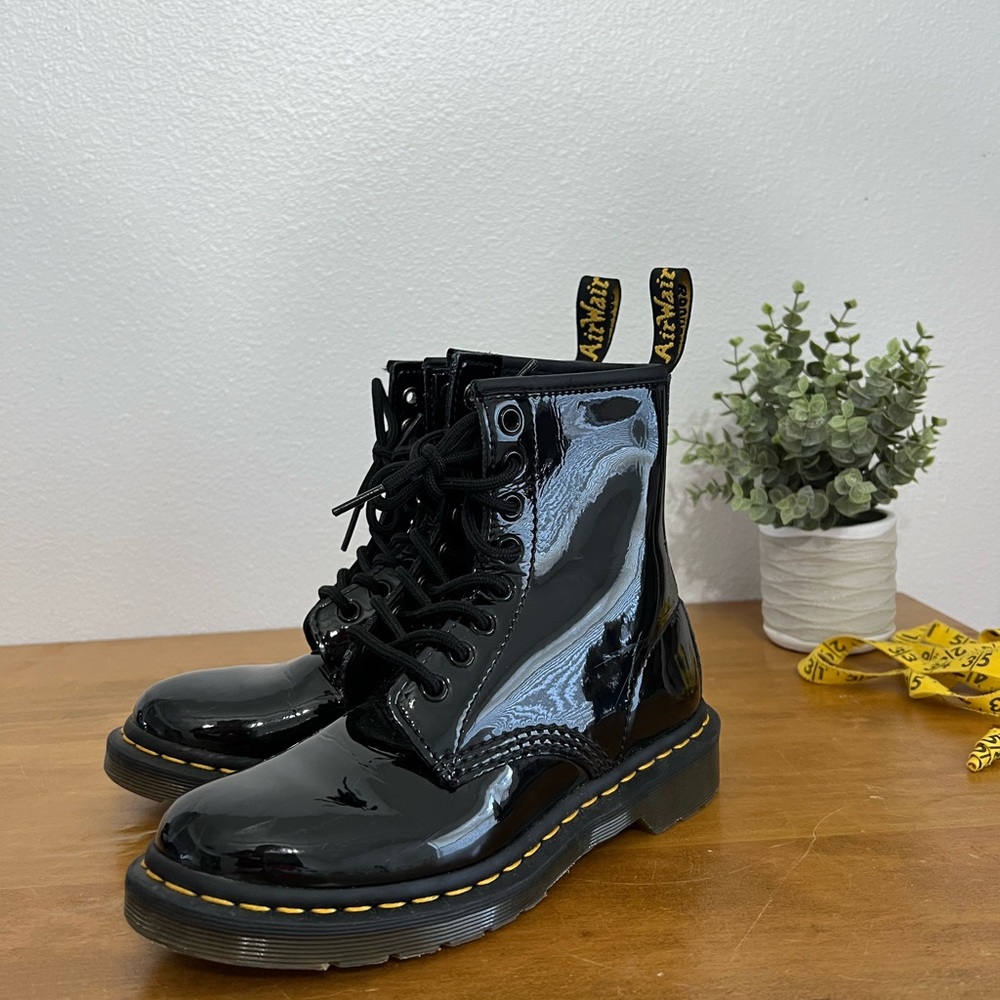 Dr. Martens Shiny Black Combat Boots